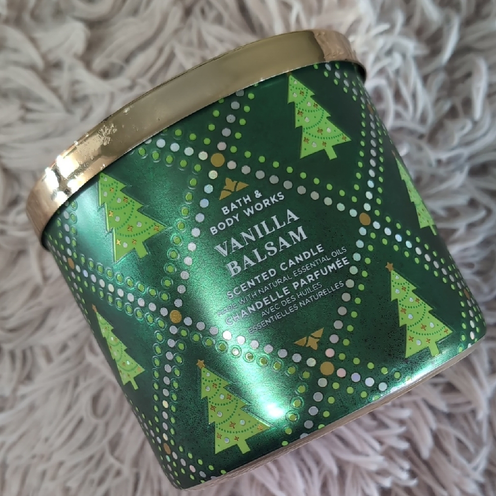 BBW 🌲 Vanilla Balsam 3 Wick Candle